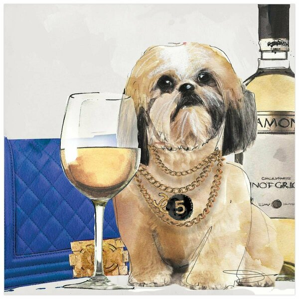 Empire Art Direct Lhasa Apso Unframed Free Floating Tempered Glass Panel Graphic Dog Wall Art Print - 20 x 20 in. TMP-JP1154-2020